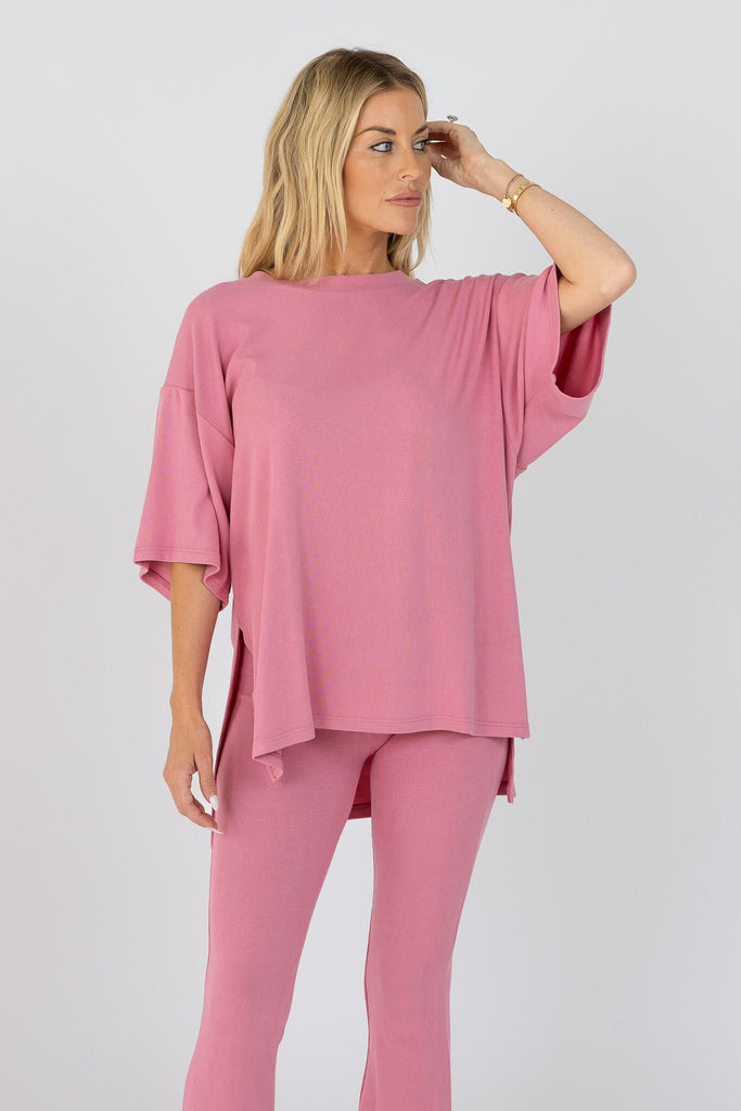 All Weekend Long Pant Set Posh Pink – The Foxy Kind