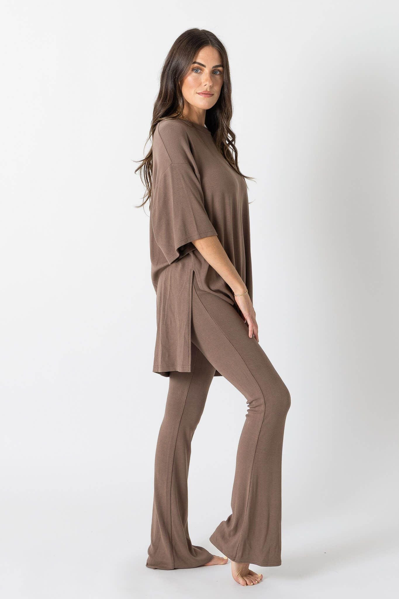 All Weekend Long Pant Set Taupe Brown – The Foxy Kind