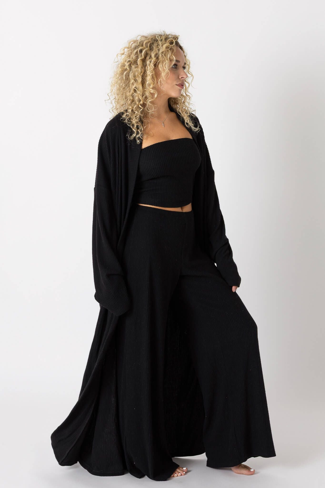 Yacht Club Tube Top Cardigan Pant Set Ink – The Foxy Kind